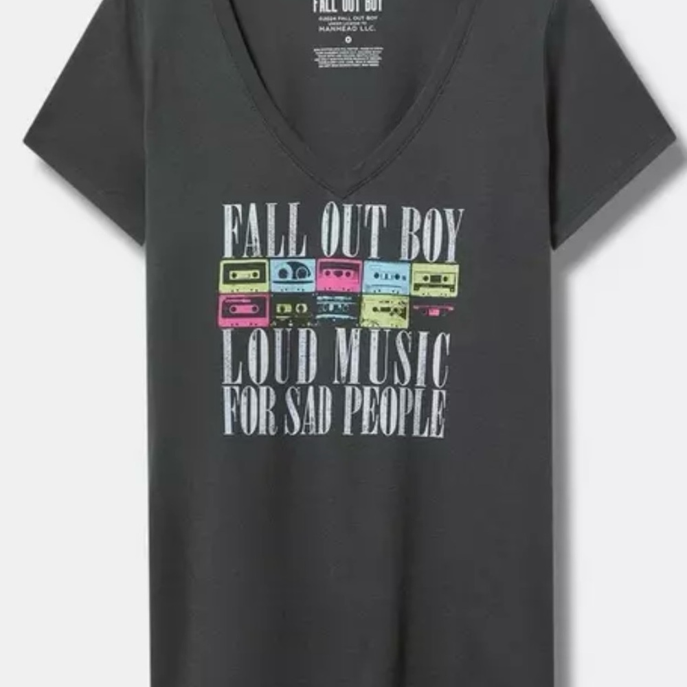 Torrid Grey Graphic Tee - Fall Out Boy Design